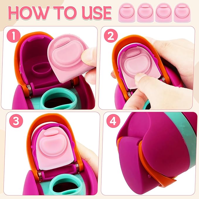 4pcs Replacement Stopper Seal Compatible with Owala FreeSip 24oz 32oz,Water Bottle Lid Insert Cap Silicone Seal Parts for Owala 16/19/24/32/40oz Spout Gasket Mouth piece Accessories F3