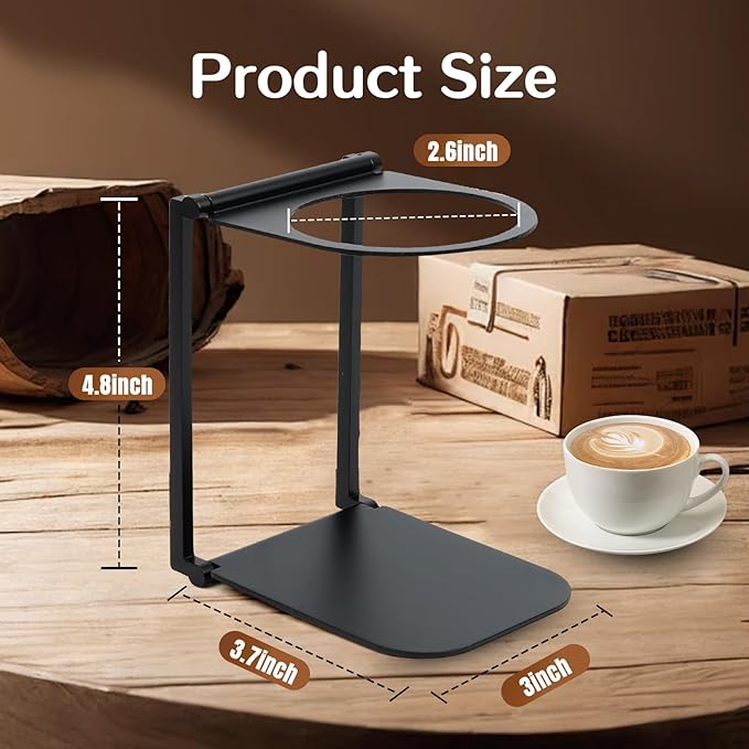 Stand Compatible with Outin Nano – Portable Foldable Coffee Maker Stand with Base, Espresso Machine Holder for Home, Desk, and Travel (Black)