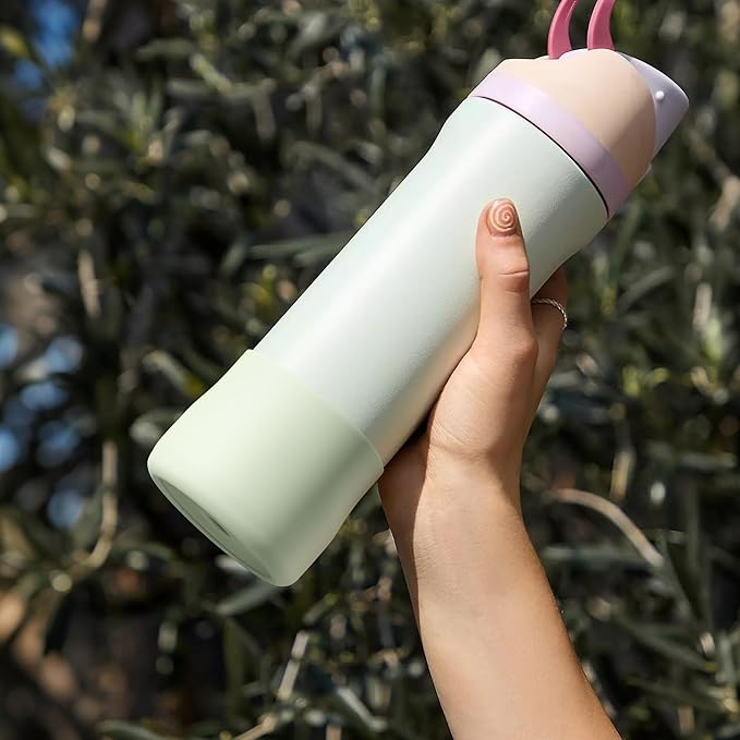 Boot for Owala 32 oz Twist/FreeSip/Flip Stainless Steel Water Bottle, Silicone Rubber Bottom Protector for Owala 32 oz Water Bottle (Light Grey)