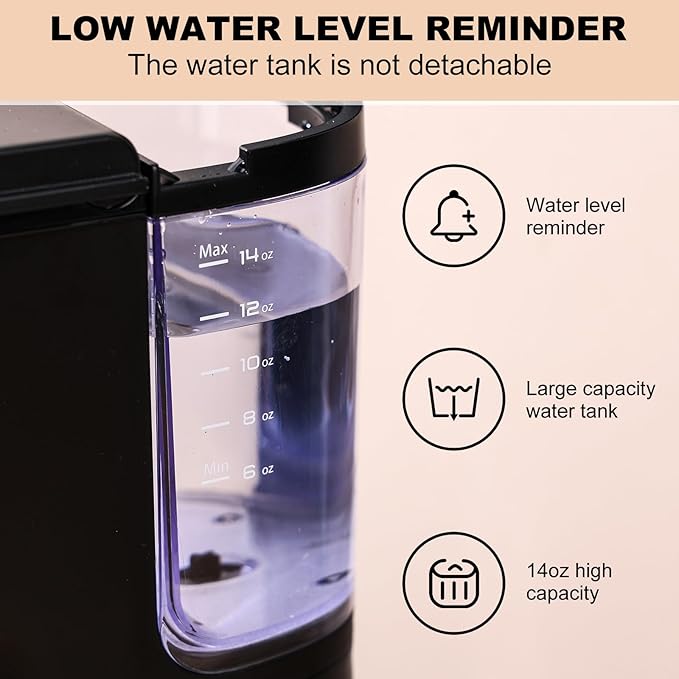 K Cup Coffee Maker, Single Serve coffee machine or Ground Coffee Machine 2 in 1, 6 to 14 Oz Brew Sizes, Mini One Cup Coffee Maker with Self cleaning Function, Fits Travel Mug Black