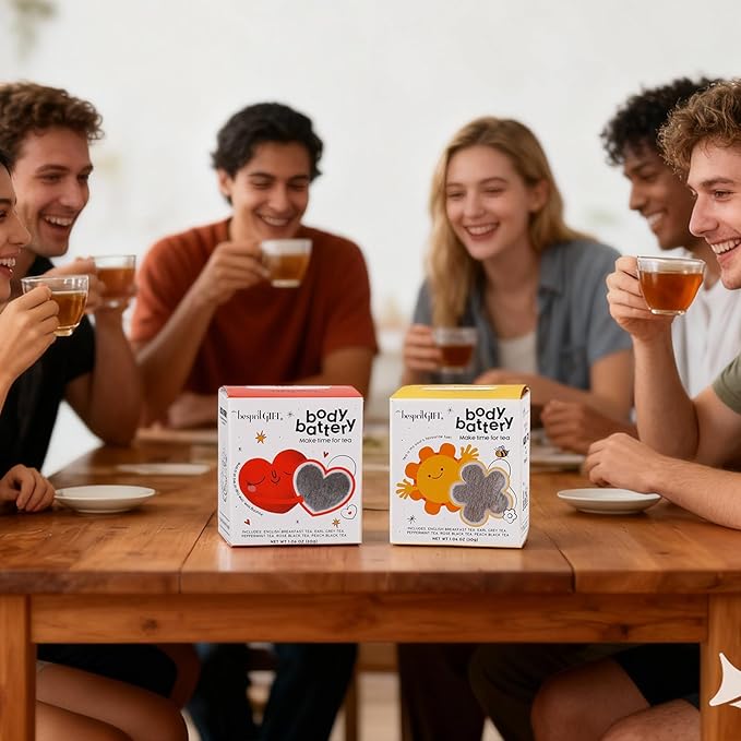 Heart Shaped Tea Bag - 20 Count, 5 Unique Flavors Novelty Tea Sampler Cute Heart-Shaped Novelty Tea Bags Variety Pack,Tea Bags for Daily Sips & Gifting