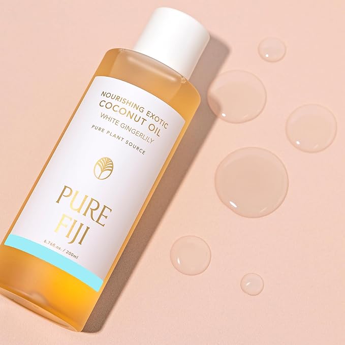 PURE FIJI Nourishing Exotic Coconut Body Oil, White Gingerlily (7.7 fl oz/230ml)
