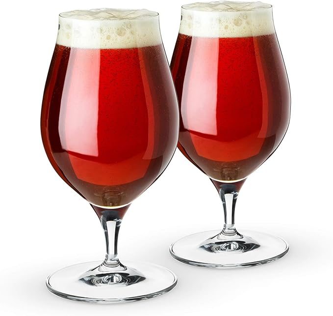 Spiegelau Barrel Aged Tulip Beer Glasses, Stylish Crystal Drinking Glasses for Craft Beers, Stouts, Belgian Ales, Sours, Cocktails, Gifts for Men, Bachelor Party, Elegant Glassware, 17.7 oz, Set of 2