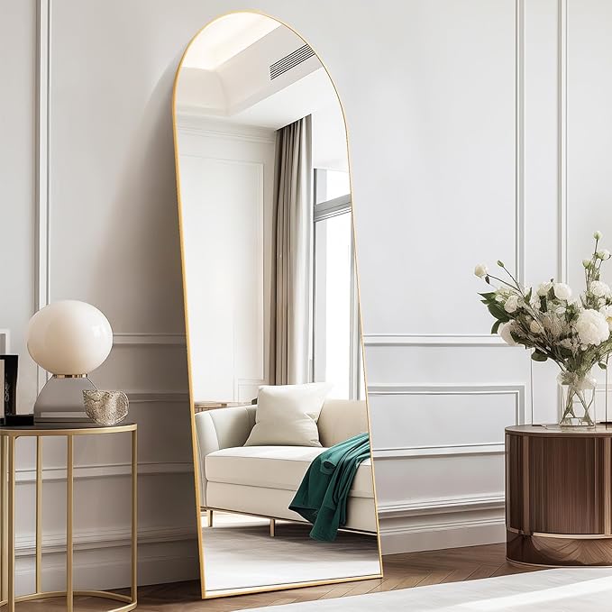 NEWBULIG Full Length Mirror, Upgraded Body Wall Mirrors with Shatter-Proof Glass, Floor Standing Mirror, Home Wall Decor