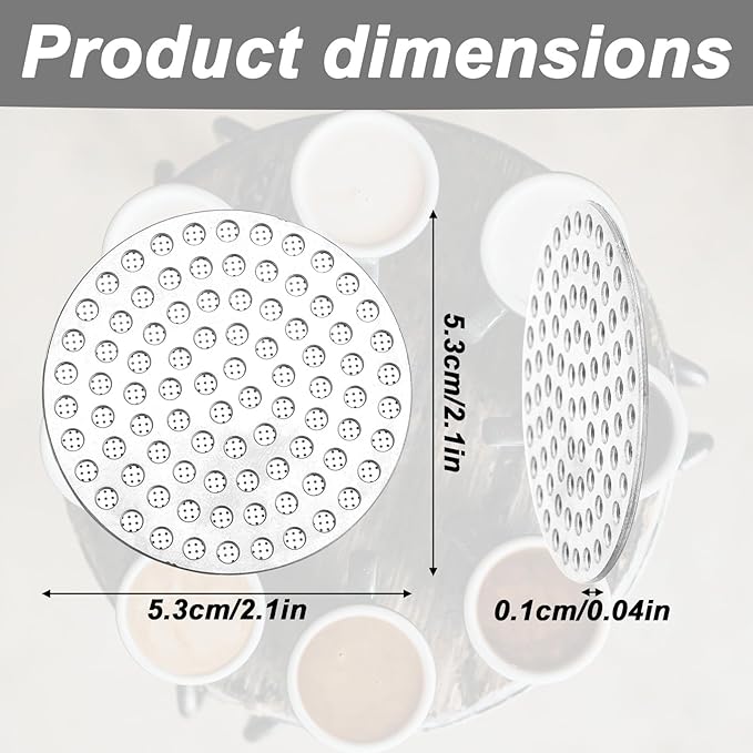 3pcs Dual Layer Espresso Puck Screen, 53mm Stainless Steel Coffee Filter Mesh Plate Reusable Accessories for Espresso Machine Portafilter Filter Basket Tools