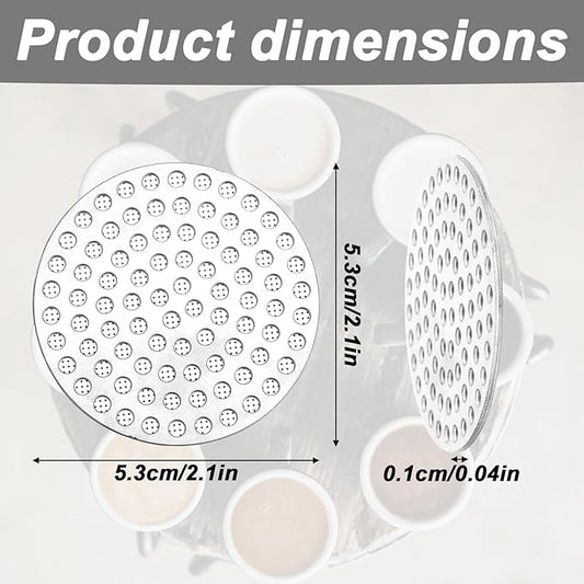 3pcs Dual Layer Espresso Puck Screen, 53mm Stainless Steel Coffee Filter Mesh Plate Reusable Accessories for Espresso Machine Portafilter Filter Basket Tools