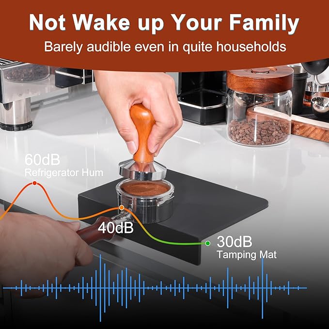 Espresso Tamping Mat Coffee Tamper - Food Grade Silicone Tamping Mat as Espresso Machine Accessories, Barista Tools