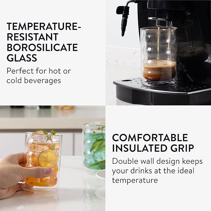 Double wall bubble glasses