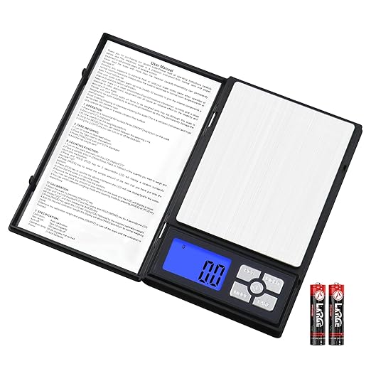 Digital Scale Gram Accuracy,2kg 0.1g Kitchen Scale for Lose Weight,Portable Mini Scale Grams and oz with Tare,Backlight,LCD,Small Food Scale for Herb,Spice,Jewelry,Gold,Coffee,Meat,Cooking
