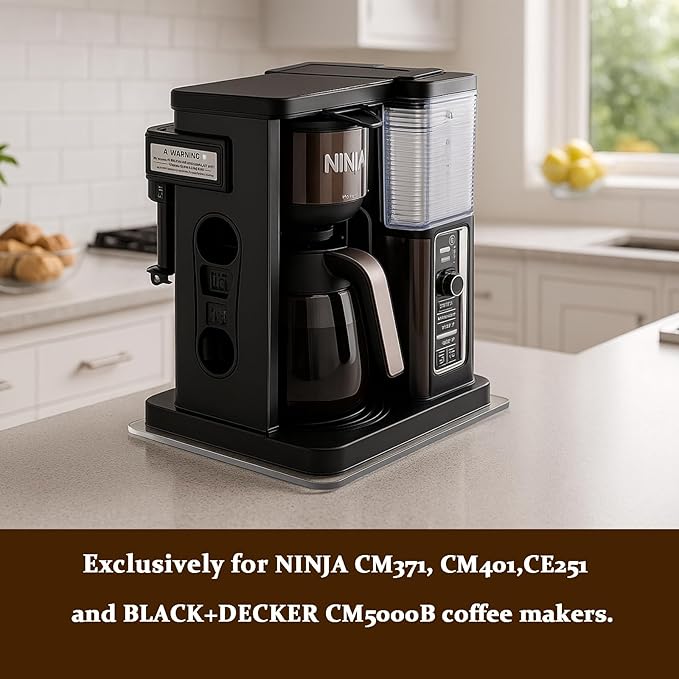Transparent Acrylic Appliance Slider – 13” x 9.45” Coffee Maker Slider Tray for Countertop, Compatible with Ninja CM401, CE251, CM371, BLACK+DECKER CM5000B, and Other Small Appliances