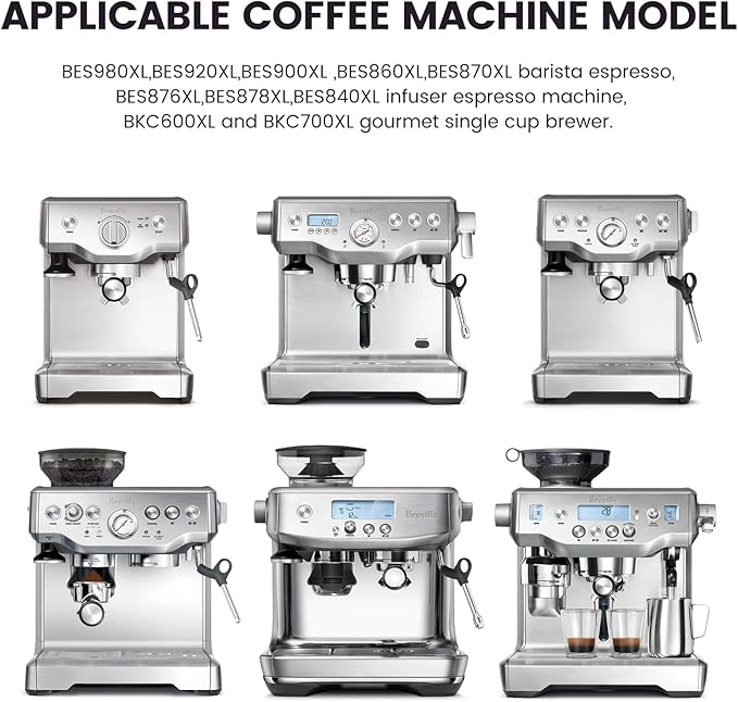 2-Pack Charcoal Breville Filters for Espresso Machines, Breville Espresso Machine Water Filter Replacements