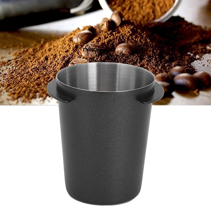 Tbest 58MM Espresso Dosing Cup,58mm Coffee Dosing Cup Stainless Steel Coffee Machine Handle Dosing Tool Accessory (58mm/2.3in)