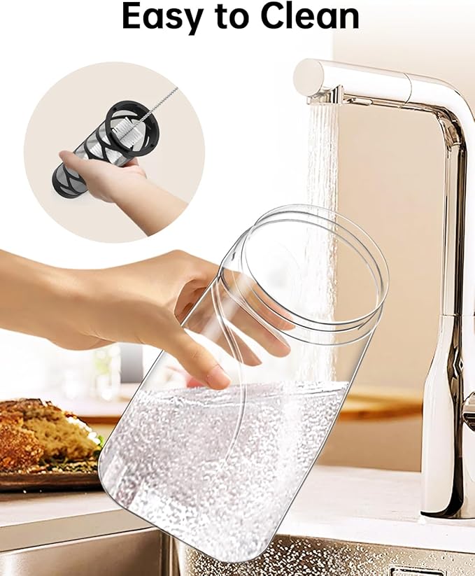 YURICK Cold Brew Coffee Maker, 70 oz (2100 ml) BPA Free Tritan Pitcher, Iced Coffee Maker and Tea Brewer, 100% Leak-Proof, Easy to Clean Reusable Mesh Filter, Black (2 Pack)
