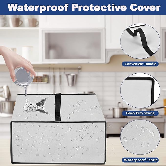 Dust cover for Keurig Single Serve K-Cup Pod Coffee Maker, Heavy Duty Waterproof Coffee Machine Cover for Keurig K-Express, K-Mini and K-Iced Single Serve K-Cup Pod Coffee Maker (Silver)