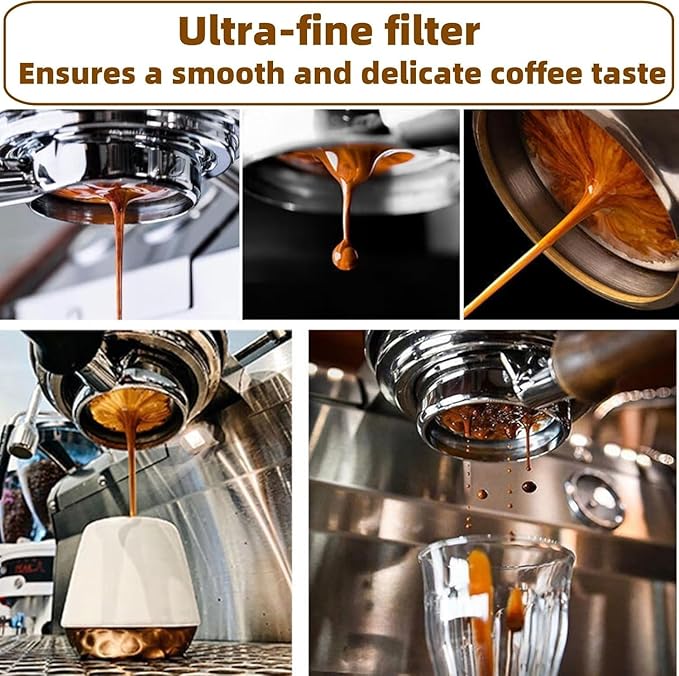 2 Cup Dual Wall Coffee Filter Basket, 54mm Pressurized Filter Basket Compatible with Breville Barista Series/Bambino Plus/Infuser/ BES860XL 8 Series Touch and Impress Espresso Machines