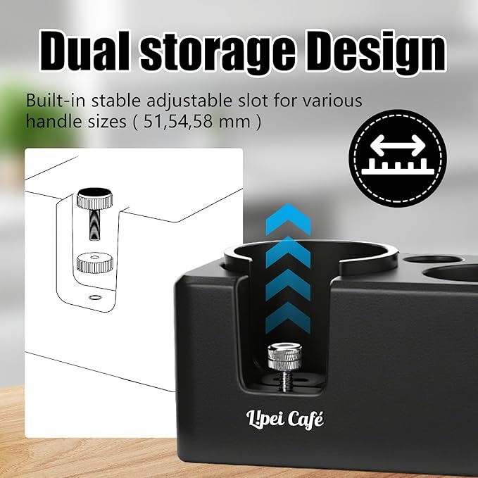 Espresso Tamping Station, Espresso Organizer Station Fit for 51/54/58mm Espresso Accessories, Plastic Espresso Station Coffee Tamper Station