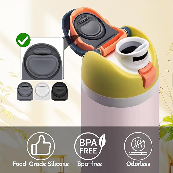 3pcs Replacement Rubber Stopper Seal Compatible with Owala FreeSip 24oz 32oz,Water Bottle Lid Cap Silicone Seal Parts for Owala 16/19/24/32/40oz Spout Gasket Mouthpiece Piece Accessories B3S7