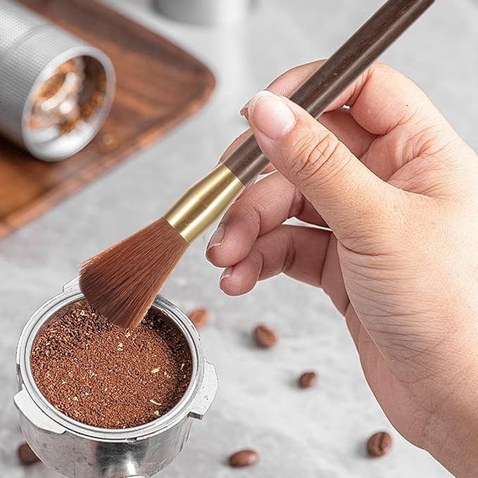Coffee Grinder Cleaning Brush Coffee Brush Coffee Grinder Brush Cleaner with Wood Handle and Bristles Dusting Espresso Machine Brush Tool Barista Brush for Barista Home Kitchen