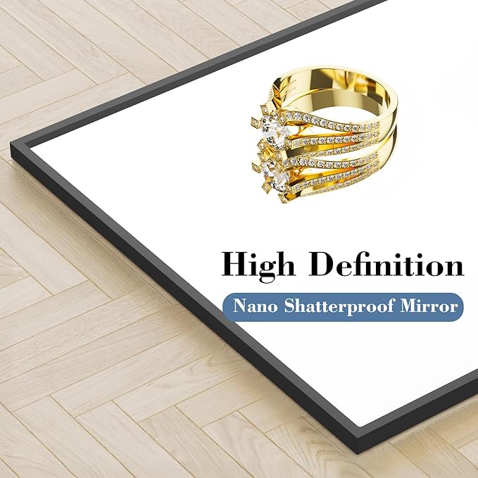 NEWBULIG Full Length Mirror, Upgraded Body Wall Mirrors with Shatter-Proof Glass, Floor Standing Mirror, Home Wall Decor