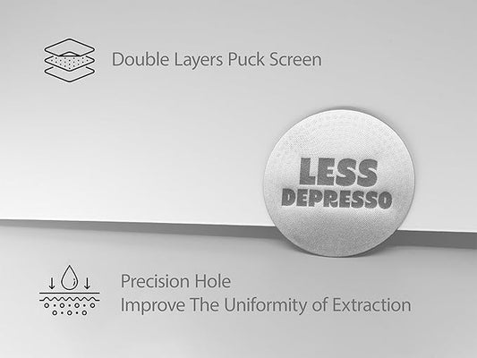 2packs 58.35mm Espresso Puck Screen, 0.9mm 150μm Ultra Thin Coffee Espresso Filter Screen - Mesh Reusable Filter for Espresso Portafilter Filter Basket 58mm