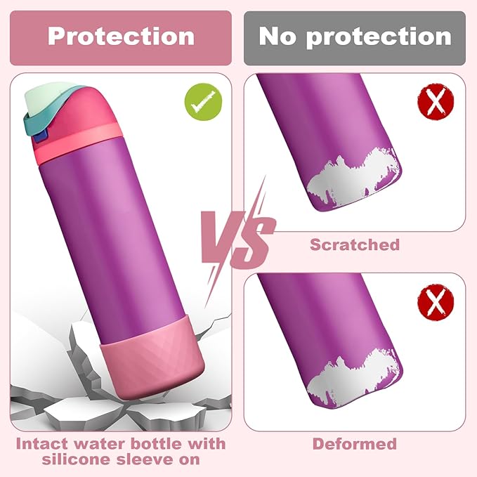 Silicone Boot for Owala Water Bottle 24 oz 32 oz 40 oz, Anti-Slip Protective Sleeve for FreeSip/Twist/Flip Stainless Steel Water Bottles Accessories