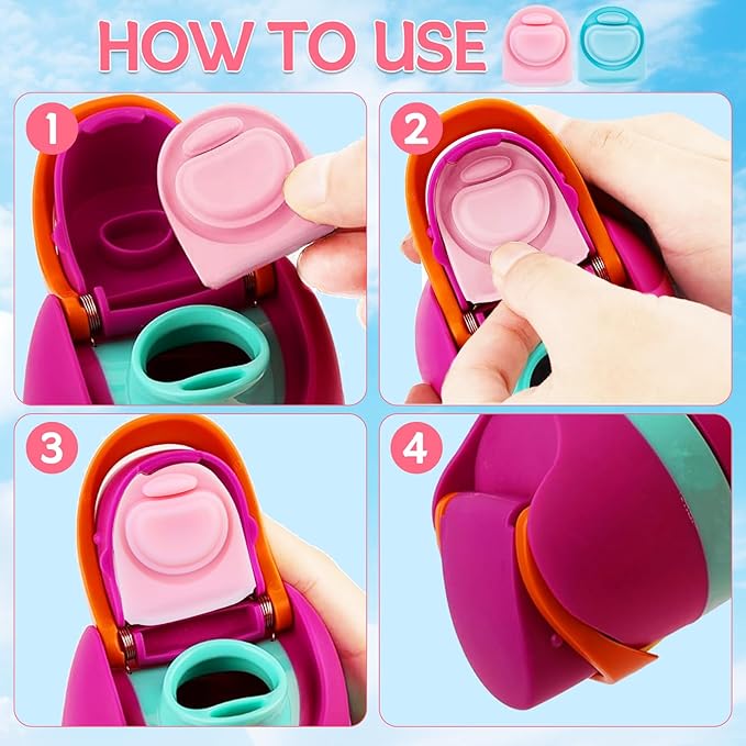 2 Pcs Replacement Rubber Seal Stopper Compatible with Owala FreeSip,Water Bottle Top Gasket Lid for Owala 16/19/24/32/40oz Bottle Mouth Cap Silicone Stoppers Parts Insert Accessories 2PB-5