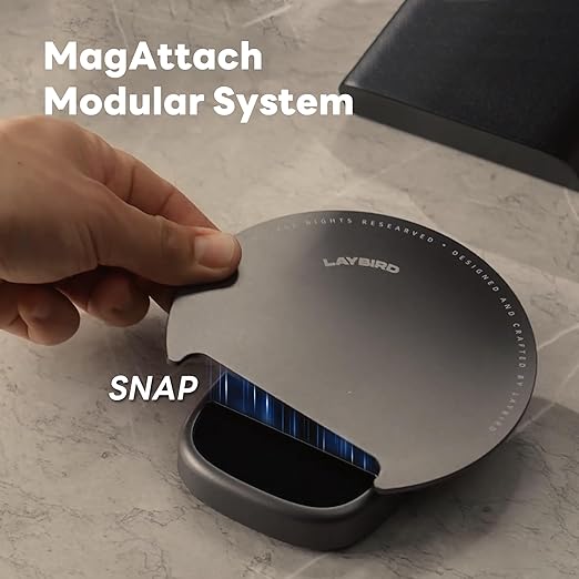 Laybird MagAttach Modular Magnetic Coffee Scale with Timer, Espresso Scale for Pour Over Coffee, Flow Rate and Brew Ratio Display, Rechargeable Precision Scale