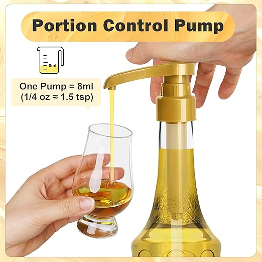 Coffee Syrup Pump ONLY for Monin Glass 750ml Bottle – 3 Pack Syrup Pumps, Compatible with Monin 25.4 oz Bottles