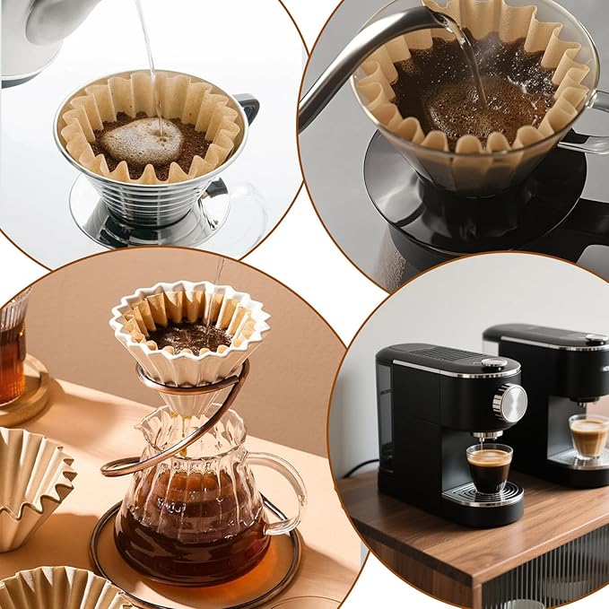 Palksky 150PCS Disposable Coffee Filters for Ninja PB051/PB041 Makers, Premium Replacement Paper Filter for Ninja Pod & Grounds Specialty Single-Serve, Enhance Flavor & Reduce Bitterness