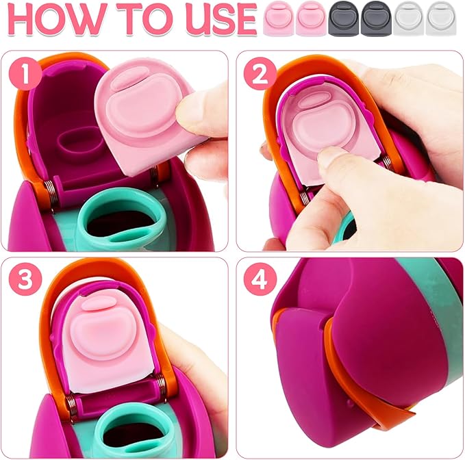 6 Pcs Replacement Seal Stopper Compatible with Owala FreeSip 16oz 32oz,Bottle Top Gasket Lid for Owala 16/19/24/32/40oz Seal Mouth Cap Silicone Stopper Parts Insert Accessories（3 colors 1）