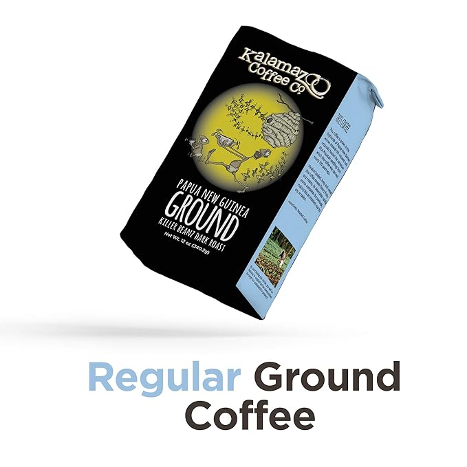 KALAMAZOO COFFEE COMPANY Ground Coffee Variety Pack - Backpackers Blend, Loretta, & Papua New Guinea | 12oz Bag (3 Pack)