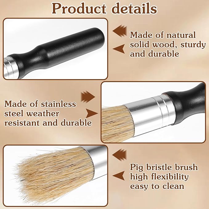 2 PCS Coffee Grinder Cleaning Brush, Natural Wooden Handle and Bristles Espresso Machine Cleaner Tool Coffee Bar Accessories Coffee Brush