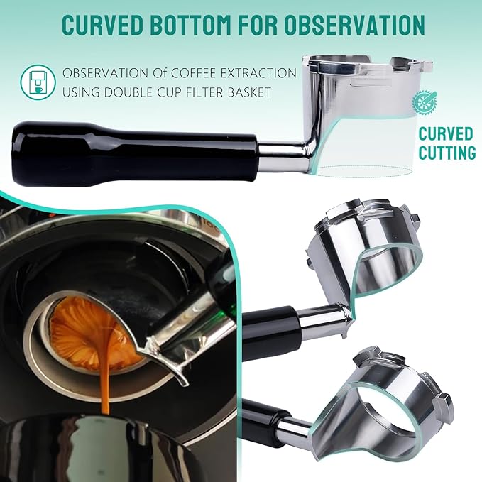 Bottomless Portafilter for Ninja Luxe Café Premier Series ES601 & ES601C Models | Basket Not Included | Compatible with Stock Filter Basket | Patent Pending