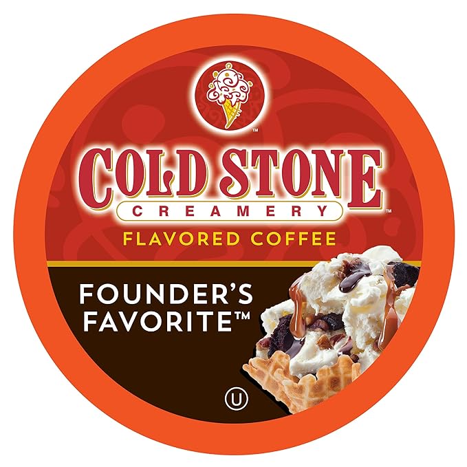 Cold Stone Creamery Beverages Founder's Favorite Ice Cream Flavored Coffee Pods, Compatible with K Cup Brewers Including 2.0, 40 Count