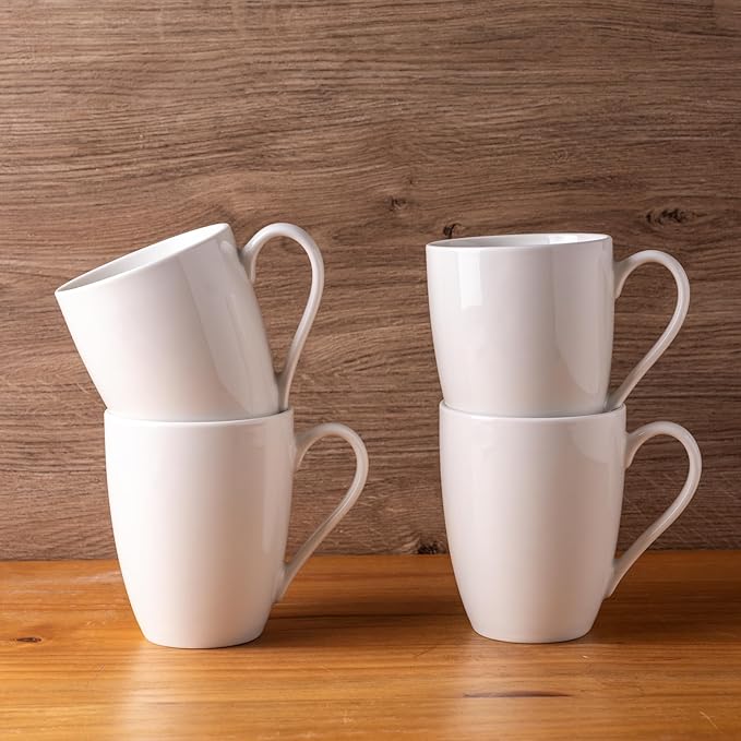AmorArc 12oz Off White Coffee Mugs Set of 36, Ceramic Coffee Mugs with Large Handle for Man, Woman, Light Weight Coffee Mugs Set for Latte/Cappuccino/Cocoa/Milk, Dishwasher & Microwave Safe, 36Pcs
