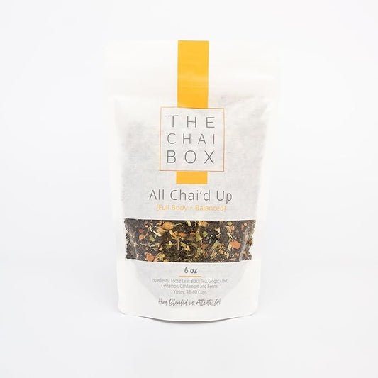 The Chai Box Loose Leaf 100% Organic Black Tea - Featured in Oprah's Favorite Things | Caffeinated Black Tea with Ginger, Cinnamon, Clove, Fennel & Cardamom (Pack of 1) 6 oz | Makes 25 Cups | Small Batch Loose Leaf Tea with Whole, Premium Spices