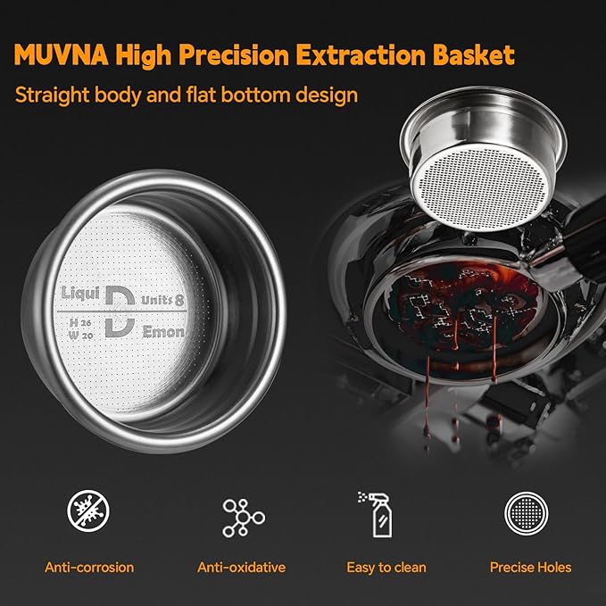 58MM Espresso Portafilter Basket, 20g Coffee Paper Filters, High Precision Extraction Portafilter Basket Filter, Fits for Most 58MM Coffee Machines