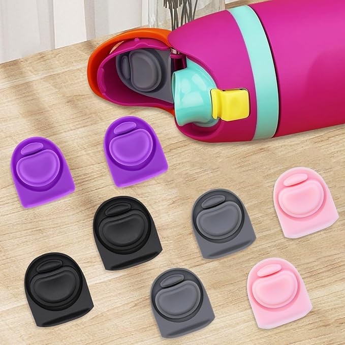 8 Pcs Replacement Rubber Seal Stopper Compatible with Owala FreeSip 32oz,Bottle Top Gasket Lid for Owala 16/19/24/32/40oz Seal Mouth Cap Silicone Stopper Parts Insert Accessories（4 colors 5