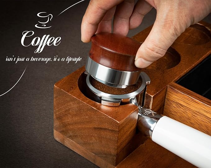 54mm Bottomless Portafilter Set – Includes Precision Filter Basket, Puck Screen & Stand – Compatible with Breville Barista Express, Barista Pro & 54mm Breville Machines, White