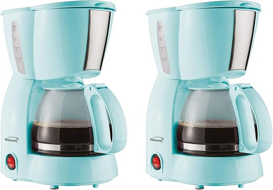Brentwood TS-213BL 4 Cup Coffee Maker, Blue (Pack of 4)
