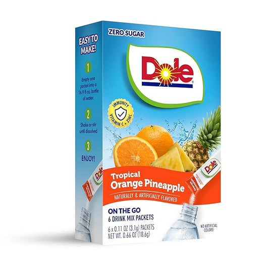 Juicy Mixes Tropical Splash Dole- Powder Drink Mix - Sugar Free & Delicious, Makes 72 Flavored Water Beverages, 72.0 Count