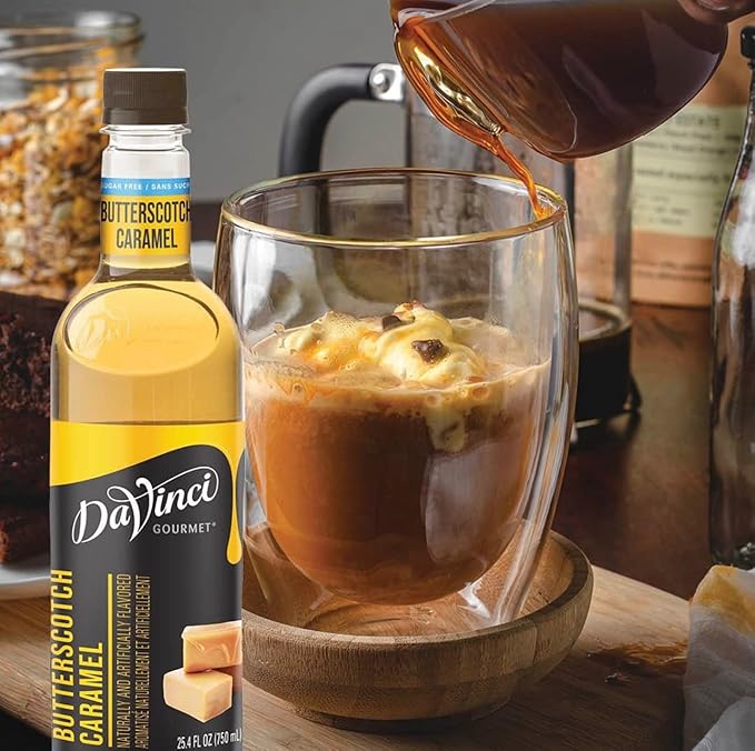 DaVinci Gourmet Sugar-Free Butterscotch Caramel Syrup, 25.4 Fluid Ounces (Pack of 4)