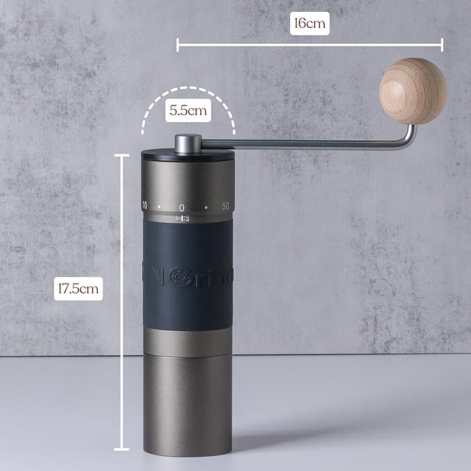 【Famous KOL Recommended】KINGrinder K6 Manual Hand Coffee Grinder with Straight Handle for French Press, Drip, Espresso with Assembly Consistency Stainless Steel Conical Burr Mill, 25-35g Capacity