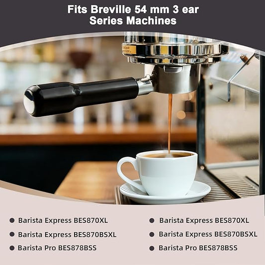 NKU 51mm Bottomless Portafilter 3 Ears with Puck Screen & Filter Basket, Anodized Aluminum Handle, Fits CASABREWS CM5418 & 3700 Series Espresso Machines