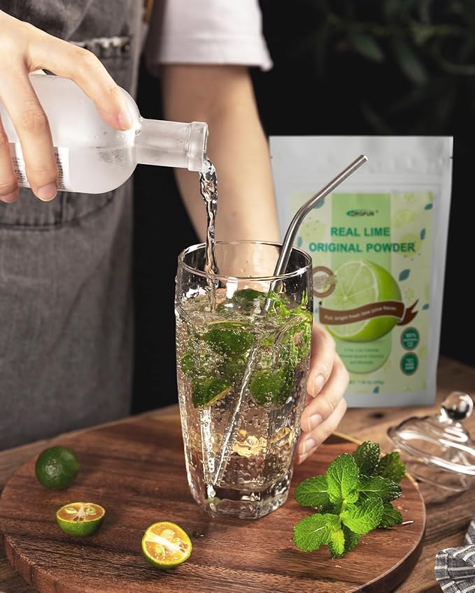 ORGFUN Freeze-Dried Lime Powder – 100% Pure, All Natural, Vegan, 7.06 oz