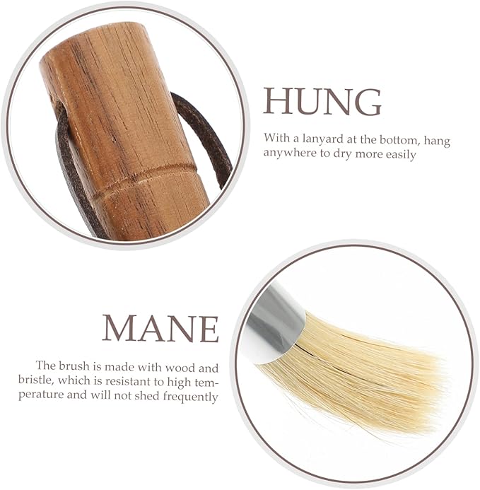 Professional Coffee Grinder Brush with Wooden Handle Cleaning Tool for Coffee Machines and Countertops Fine Bristle Design for Maintenance