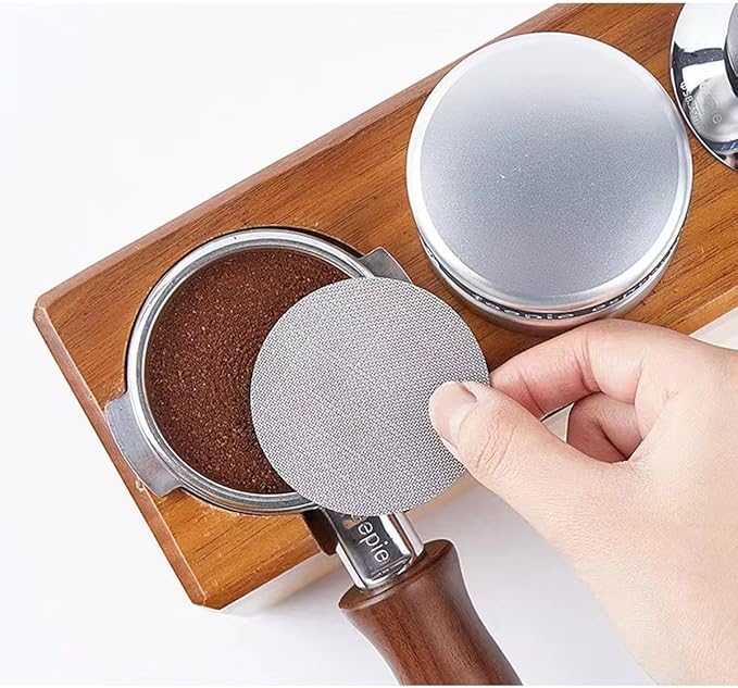 2 Pcs 51mm Espresso Puck Screen Stainless Steel, 1mm Thickness Reusable Coffee Filter Mesh Plate for Espresso Portafilter Filter Basket (51mm,150μm)