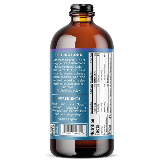 Bluestem Botanicals Organic Lavender Simple Syrup – 8 oz, Farm-to-Bottle Floral Coffee & Drink Mixer