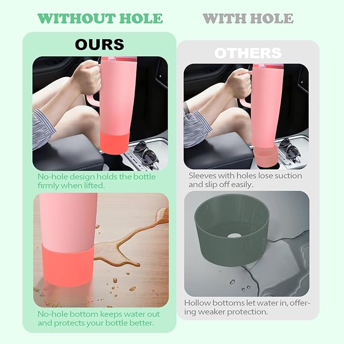Silicone Boot for Owala 30oz & 40oz FreeSip Sway Bottles & Tumblers - Non-Slip, Scratch-Resistant, Stability Enhancer, Available in 12 Colors (Putting Green)