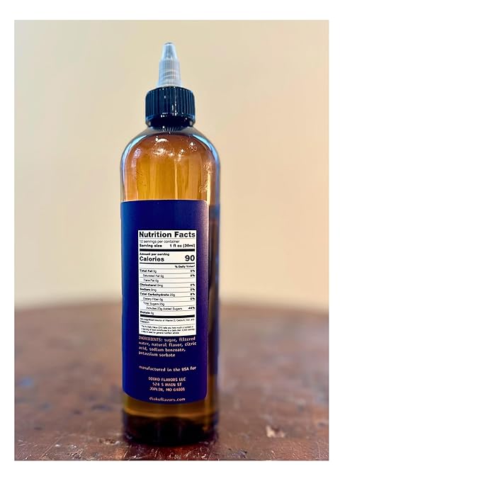 Dioko Simple Syrup, 12 fl. oz Premium Coffee & Dessert Syrup with Easy Pour Spout | No Artificial Dyes or Colors | Perfect for Lattes, Iced Coffee, Cocktails, Pancakes & More (Hazelnut)